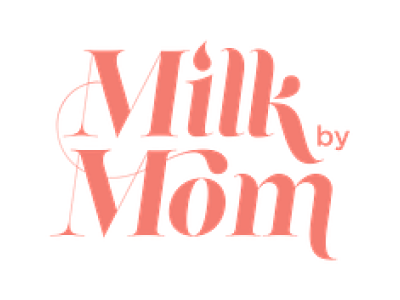Coral Milk by Mom logo on a white background